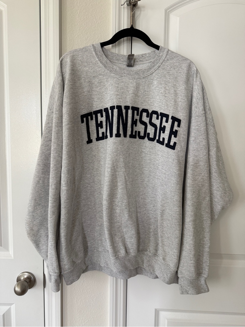 Tennessee Vols Grey Crewneck Sweatshirt - Navy Lettering